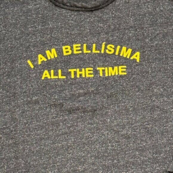 Zara Trafaluc women's small gray "I am Bellisima All The Time" sweatshirt - Picture 3 of 5